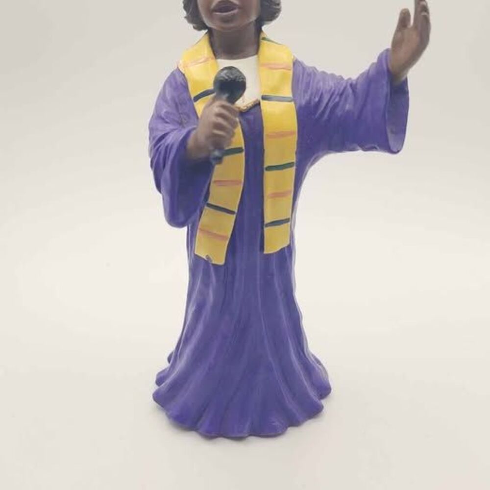 UTI The Church Collection - African American Gospel Singer Figurine Purple Robe